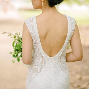 Sequin detail wedding dress